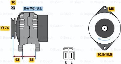 BOSCH 0 986 045 501 - Генератор avtolavka.club