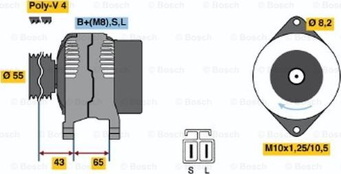 BOSCH 0 986 045 511 - Генератор avtolavka.club