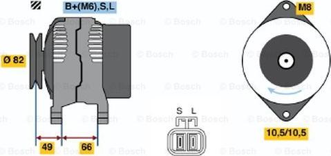 BOSCH 0 986 045 531 - Генератор avtolavka.club