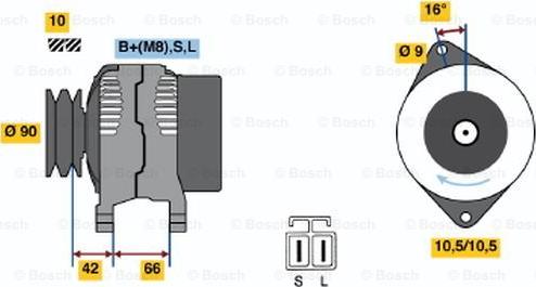 BOSCH 0 986 045 521 - Генератор avtolavka.club