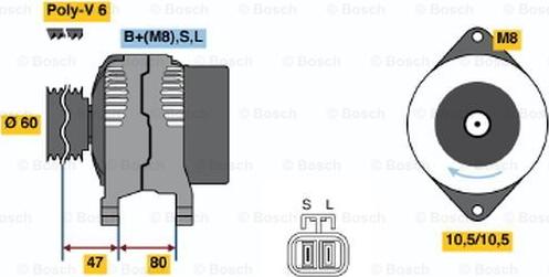 BOSCH 0 986 045 671 - Генератор avtolavka.club