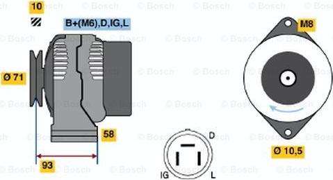 BOSCH 0 986 045 081 - Генератор avtolavka.club