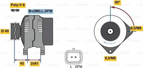 BOSCH 0 986 045 110 - Генератор avtolavka.club