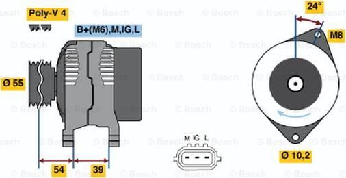 BOSCH 0 986 045 841 - Генератор avtolavka.club