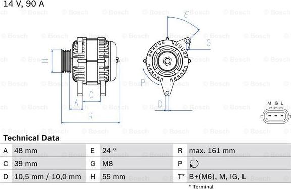 BOSCH 0 986 045 861 - Генератор avtolavka.club