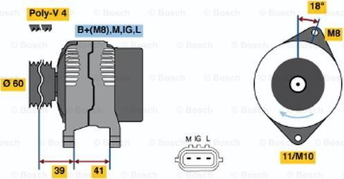 BOSCH 0 986 045 811 - Генератор avtolavka.club