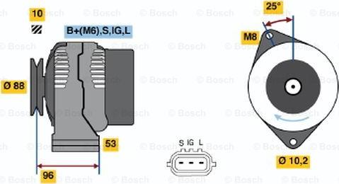 BOSCH 0 986 045 881 - Генератор avtolavka.club