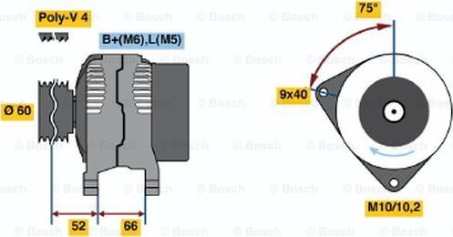 BOSCH 0 986 045 201 - Генератор avtolavka.club