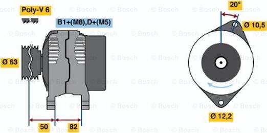 BOSCH 0 986 046 480 - Генератор avtolavka.club