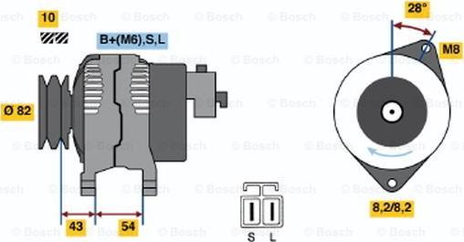 BOSCH 0 986 046 361 - Генератор avtolavka.club