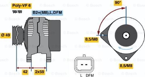 BOSCH 0 986 046 280 - Генератор avtolavka.club