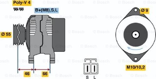 BOSCH 0 986 040 491 - Генератор avtolavka.club