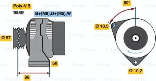 BOSCH 0 986 040 410 - Генератор avtolavka.club