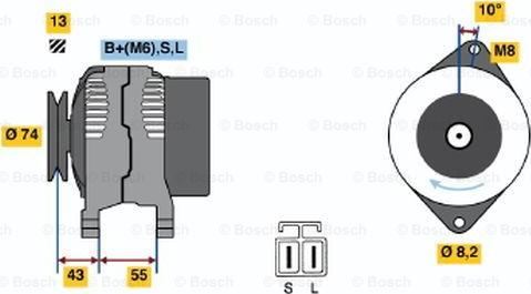 BOSCH 0 986 040 481 - Генератор avtolavka.club