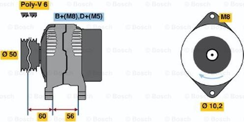 BOSCH 0 986 040 430 - Генератор avtolavka.club