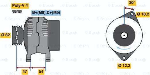 BOSCH 0 986 040 661 - Генератор avtolavka.club