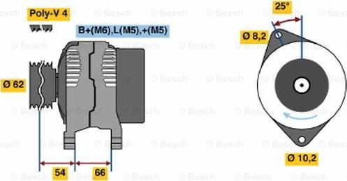 BOSCH 0 986 040 011 - Генератор avtolavka.club