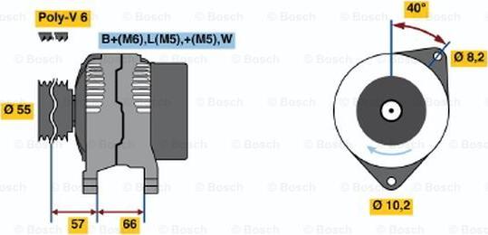 BOSCH 0 986 040 081 - Генератор avtolavka.club