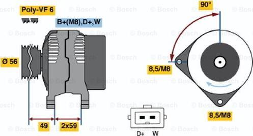 BOSCH 0 986 040 860 - Генератор avtolavka.club