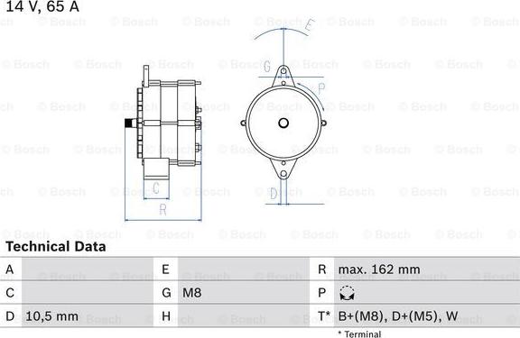 BOSCH 0 986 040 290 - Генератор avtolavka.club