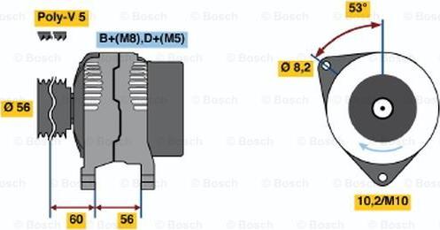 BOSCH 0 986 040 231 - Генератор avtolavka.club