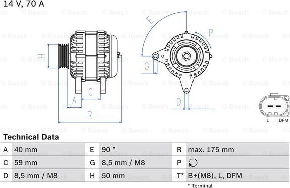 BOSCH 0 986 041 910 - Генератор avtolavka.club