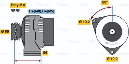 BOSCH 0 986 041 471 - Генератор avtolavka.club