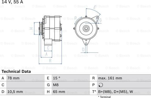 BOSCH 0 986 041 630 - Генератор avtolavka.club