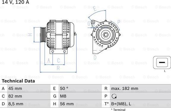 BOSCH 0 986 041 150 - Генератор avtolavka.club