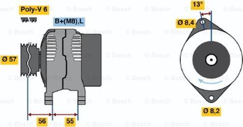 BOSCH 0 986 041 100 - Генератор avtolavka.club