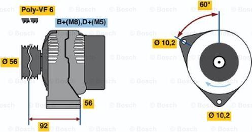 BOSCH 0 986 041 110 - Генератор avtolavka.club