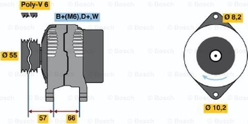 BOSCH 0 986 041 351 - Генератор avtolavka.club