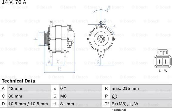 BOSCH 0 986 041 790 - Генератор avtolavka.club