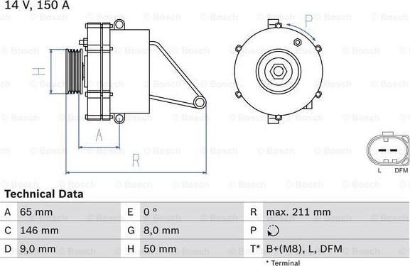 BOSCH 0 986 041 760 - Генератор avtolavka.club