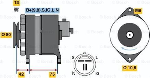 BOSCH 0 986 041 781 - Генератор avtolavka.club