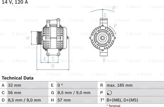 BOSCH 0 986 048 620 - Генератор avtolavka.club