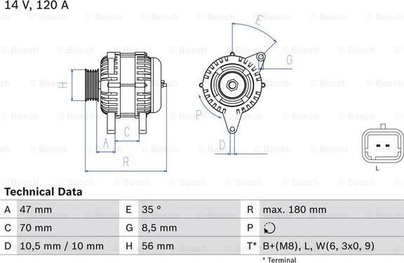 BOSCH 0 986 043 091 - Генератор avtolavka.club