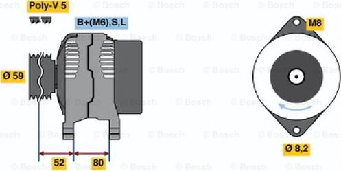 BOSCH 0 986 042 961 - Генератор avtolavka.club