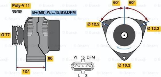 BOSCH 0 986 042 410 - Генератор avtolavka.club