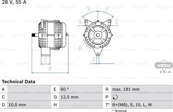 BOSCH 0 986 042 580 - Генератор avtolavka.club