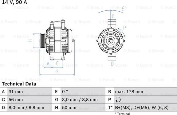 BOSCH 0 986 042 520 - Генератор avtolavka.club