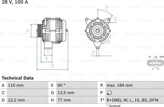 BOSCH 0 986 042 390 - Генератор avtolavka.club