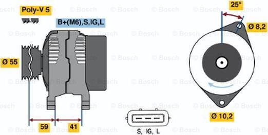 BOSCH 0 986 042 331 - Генератор avtolavka.club