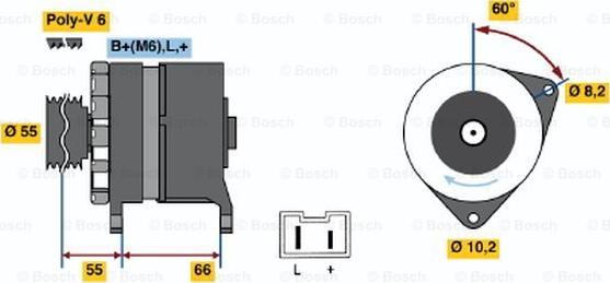 BOSCH 0 986 042 221 - Генератор avtolavka.club