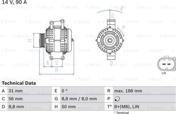 BOSCH 0 986 047 840 - Генератор avtolavka.club