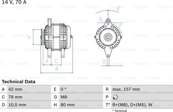 BOSCH 0 986 047 200 - Генератор avtolavka.club