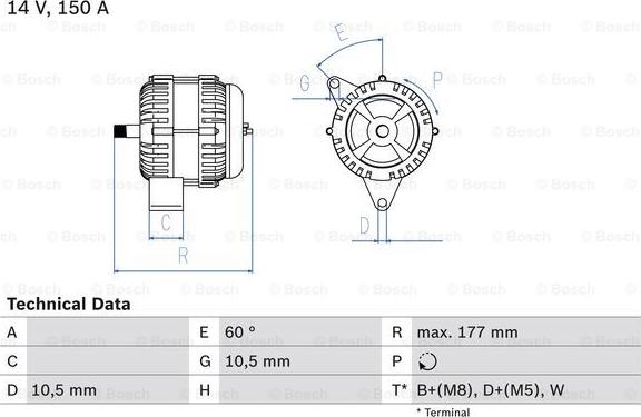 BOSCH 0 986 047 210 - Генератор avtolavka.club