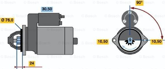 BOSCH 0 986 019 900 - Стартер avtolavka.club