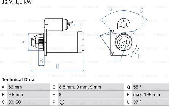 BOSCH 0 986 019 930 - Стартер avtolavka.club