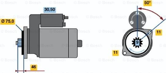 BOSCH 0 986 019 051 - Стартер avtolavka.club